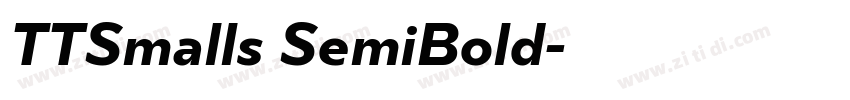TTSmalls SemiBold字体转换